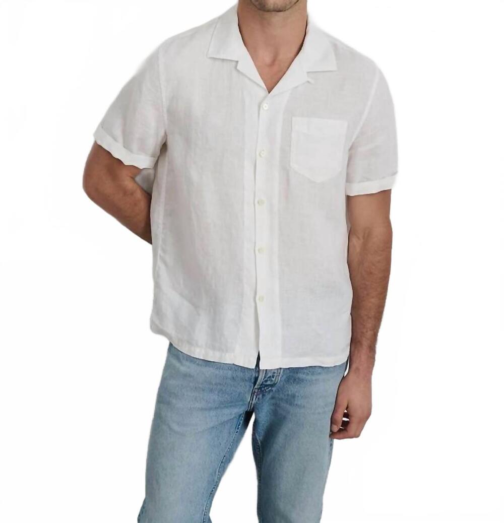 NEW ALEX MILL camp summer shirt in white